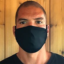 Necklace-style Face Mask; Adjustable, Reusable, Light-weight, Black, 2-Ply, CDC Recommended, Sold by the each