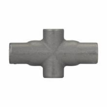 Crouse-Hinds Condulet® X37 Type X Conduit Body, 1 in Hub, 7 Form, Feraloy® Iron Alloy, Electro-Galvanized/Aluminum Acrylic Painted