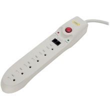 Wiring Device-Kellems SpikeShield® HBL6PS1050MA Non-Metallic Surge Protected Outlet Strip, 125 VAC, 15 A, 6 Outlets, 6 ft L Cord