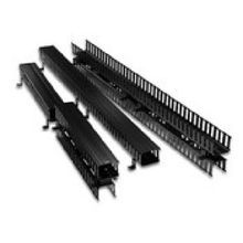 Leviton® Versi-Duct® 4980L-VFR Slotted Duct Vertical Cable Management, 80 in L x 4 in W x 5 in D, ABS/PVC