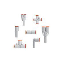 SMC® KQ2T11-13A KQ2 Different Diameter One Touch Fitting, 3/8 x 3/8 x 1/2 in Nominal, Push-In End Style, Resin