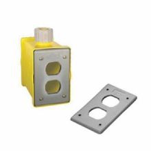 Hubbell® HBLPOB1D Portable Outlet Box, Valox®, 33 cu-in Capacity, 1 Gang, 1 Outlet