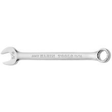 Klein® 68415 Combination Wrench, Measurement System: Imperial, 9/16 in Wrench Opening, 12 Points, 15 deg Offset, 7-1/2 in OAL, Alloy Steel, Nickel Plated/Polished Chrome