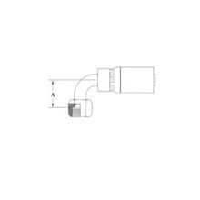 CSI Vari-Crimp® 8133V Hydraulic Hose End, 1/2 in Connection, JIC/SAE Dual Seat x 90 deg Female Swivel End Style