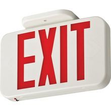 Lithonia Lighting® EXR LED EL M6 Single Face Emergency Exit Sign, LED Static Lamp, 2 W Fixture, 120/277 VAC, Legend: EXIT