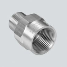 R. STAHL CMP-737-D-M2-T1-5 CMP-737D Metric/NPT Version Cable Gland Adapter, 1/2 in NPT Interior Thread, M20 Exterior Thread, -60 to 200 deg C Operating, Brass, Nickel Plated