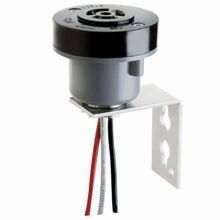 Intermatic® K122 Locking Type Receptacle With Mounting Bracket, Turn Lock Photocontrol, 480 VAC, 14 AWG, Wall/Pole Bracket Mount, Phenolic