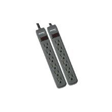 MINUTEMAN® MMS362P Surge Protected Outlet Strip, 120 VAC, 15 A, 6 Outlets, 3 ft L Cord, Wall Mount