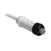 Allen-Bradley 889B-R4AC-5 AC Micro Style IEC Color Coded Single End Cordset, M12x1 Connector, 90 deg Female Connector, 5 m Cable Length, 4 Pole, 1 Keyway