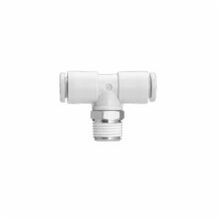 SMC® KQ2 Branch Tee with Thread Sealant, 6 mm x R1/4, Tube x Male BSPT, -100 kPa to 1 MPa, PBT