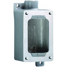 Killark® SWB-2 Dead End Control Station Back Box, For Use With: XCS/XS/XST Cover Assemblies, Specifications: 3/4 in Hub, Wall Mount, Aluminum, Gray