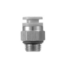 SMC® KQ2H08-U03A One Touch Unifit Connector, Connector, 8 mm x 3/8 in, Tube x Male End Style, Brass/Polybutylene Terephthalate/Polypropylene