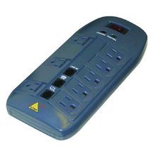 DITEK® DTK-8FF Surge Protected Outlet Strip With Telco Protection, 120 VAC, 15 A, 8 Outlets, 6 ft L Cord, Wall Mount