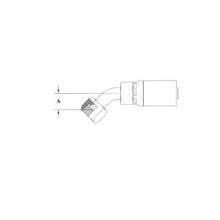 CSI Vari-Crimp® 16612V Hydraulic Hose End, 1 in Connection, JIC x 45 deg Female Swivel End Style