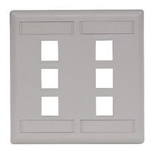 Wiring Device-Kellems IFP26OW IFP Rear Load iSTATION™ Keystone Faceplate, 2 Gangs, Thermoplastic, Flush Mount