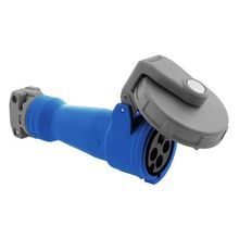 Wiring Device-Kellems HBL420C9W 3-Phase Female Heavy Duty Standard Watertight Pin and Sleeve Connector, 250 VAC, 20 A, 3 Poles, 4 Wires, Blue