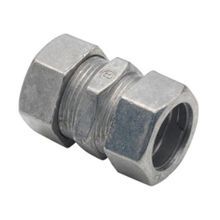 Bridgeport® 263-DC Raintight Compression Coupling, 1-1/4 in, For Use With: Aluminum/Steel Rigid Conduit, Die Cast Zinc, Ball Burnished/Mirror Smooth
