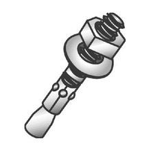 Cully™ 62036 Heavy Duty Wedge Anchor, 1/4 in Dia, 2-1/4 in OAL, 1-1/4 in Thread Length, Steel, Zinc Plated