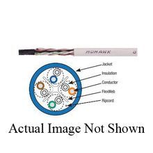 Mohawk Cable GigaLAN® M57414B Cat 6e UTP Twisted Pair Plenum Cable, (4 Pair) 23 AWG Solid Bare Copper Conductor, 1 m L