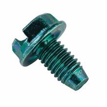 RACO® 973 Ground Screw, For Use With #10-32 Threaded Hole, 3/8 in L Screw, 0.8 in OAL, Slotted Head, Steel, Green