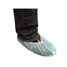 PIP® 3518BNS Non-Skid Standard Weight Shoe Cover, ASTM 1670, 29 CFR 1910.138, Universal Fits Shoe, Blue, Elastic Closure, Spunbond Polypropylene Outsole, Resists: Particles and Slip