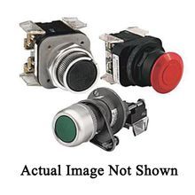 Allen-Bradley 800H-BR6 Corrosion-Resistant Non-Illuminated Oiltight/Watertight Standard Barrel Pushbutton Operator, 1-43/64 in L x 1-43/64 in W x 1-7/16 in H, Red