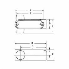 Red Dot® D-PAK® DALR-1-CG A Series Type LR Conduit Body With Cover, Gasket, 1/2 in Hub, 4.8 cu-in, Die Cast Aluminum, Urethane Powder Coated