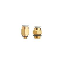 SMC® KQ2H16-U03A KQ2 Pneumatic Connector, 16 mm x Uni-3/8 Nominal, Push-In x MNPT End Style, Brass