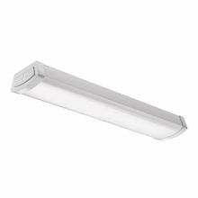 Lithonia Lighting® Contractor Select™ FMLWL 48 840 Low Profile Non-Dimming Wraparound Fixture, 120 VAC, 40 W Fixture, Linear LED Lamps, Gloss Housing