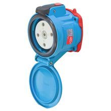 MELTRIC DECONTACTOR™ 63-34047 DSN30 Switch Rated Female Receptacle With Neutral, 255/277/440/480 VAC, 30 A, 4 Pole, Blue