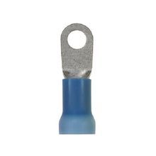 Panduit® Pan-Term® PV6-56RX-T PV-RX Insulated Ring Terminal, 6 AWG Conductor, 1.73 in L, Brazed Seam/Insulation Support Barrel, Copper, Blue