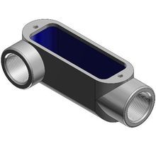 T&B® BlueKote® LR18 Type LR Conduit Body, 1/2 in Hub, 8, 4.4 cu-in, Gray Iron, Zinc Plated/Epoxy Powder Coated