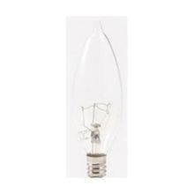 Sylvania 15B10C/DL/BL-120V/13315 Incandescent Lamp, 15 W Wattage, Candelabra Lamp Base, Incandescent Lamp, B10 Shape