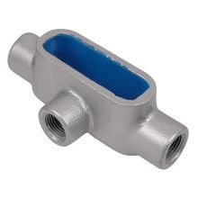 Ocal® Ocal-Blue™ T58-4X-G Type T Conduit Body, 1-1/2 in Hub, 8 Form, 46.5 cu-in Capacity, Iron, PVC Coated