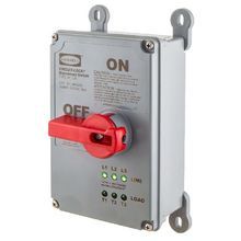 Wiring Device-Kellems Circuit-Lock® HBLDS3P Enclosed Non-Metallic Unfused Disconnect Switch With LED Indicator, 600 VAC, 30 A, 15 hp, 3 Pole
