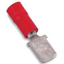 Sta-Kon® 18RAD-188 187 Insulated Male Tab, 22 to 18 AWG Conductor, 0.187 in W x 0.02 in THK Tab, Brass, Red