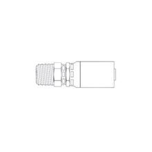 CSI Vari-Crimp® 406V Hydraulic Hose End, 1/4 in Connection, NPTF x Male Swivel End Style