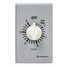 Intermatic® FF36H Mechanical Spring Wound Timer, 6 hr Time Setting, 125/277 VAC, 1 hp, 2 hp, 1NO-1NC SPDT Contact Form, 1 Pole