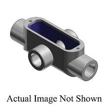 T&B® BlueKote® X68 Type X Conduit Body, 2 in Hub, 8 Form, 88 cu-in Capacity, Gray Iron, Zinc Plated/Epoxy Powder Coated