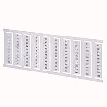 Rockwell Automation Snap-In Individual Marker Card, 6 mm x 10 mm, Horizontal Text, 11-20, Repeat Sequence Printing