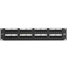 Leviton® 69586-U48 110-Style Flat Universal Patch Panel, 48 Ports, Category: Cat 6, 26 to 22 AWG Terminal, Steel