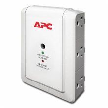 APC® P6W Surge Protected Outlet Strip, 120 VAC, 15 A, 6 Outlets, Wall Mount