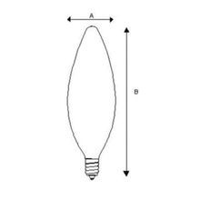 Sylvania 40B10C/BL/2PK-120V/13456 Decorative Incandescent Lamp, 40 W Wattage, Candelabra Lamp Base, Incandescent Lamp