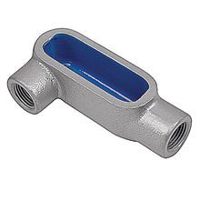 T&B® 35 Type LR Conduit Body, 1-1/4 in Hub, 32 cu-in, Malleable Iron, Zinc Plated
