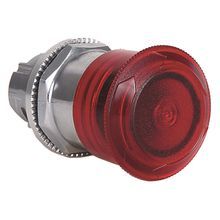 Rockwell Automation 800T Illuminiated Trigger Action Two Position Maintained, Twist Release, Red 45mm Plastic Head, with No legend on cap, Operator Only,Operator Only, No Guards on Terminals, Traditional Contact Block Code: No Traditional Contact Blocks,