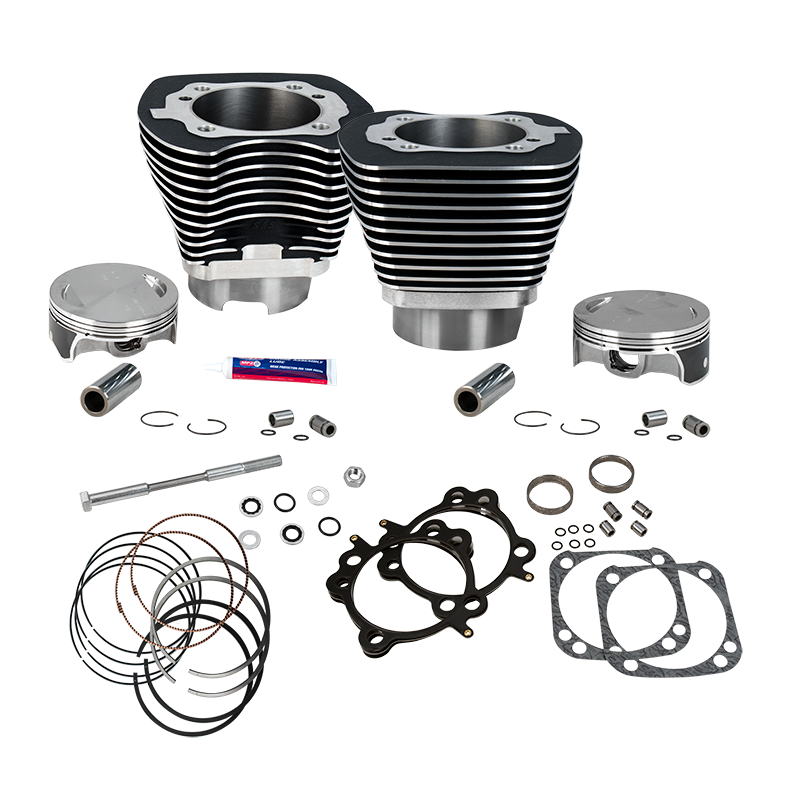 【000081】2002 S&S MEN'S COLLECTION S & S Cycle 4-1/8in. Bore Cylinder Set fits 07-17 Harley