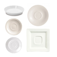 Bright White Tea Cups & Saucers