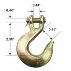 5/16" Alloy G70 Clevis Slip Hook Yellow Zinc