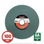 CGW 34682 Bench Grinding Wheel 8" x 1/2" x 1-1/4" Arb. GC100-I-V Green