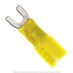 Heat Shrink Spade Terminal Yellow 12-10 AWG, #6 Stud - 50 Pack